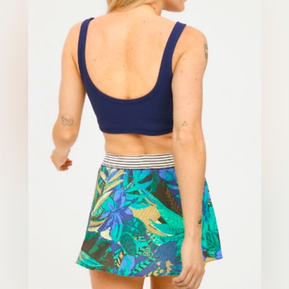 Aerie Active Romper Dress Mini Skort One Piece Tropical Cut Out Medium - Picture 3 of 13